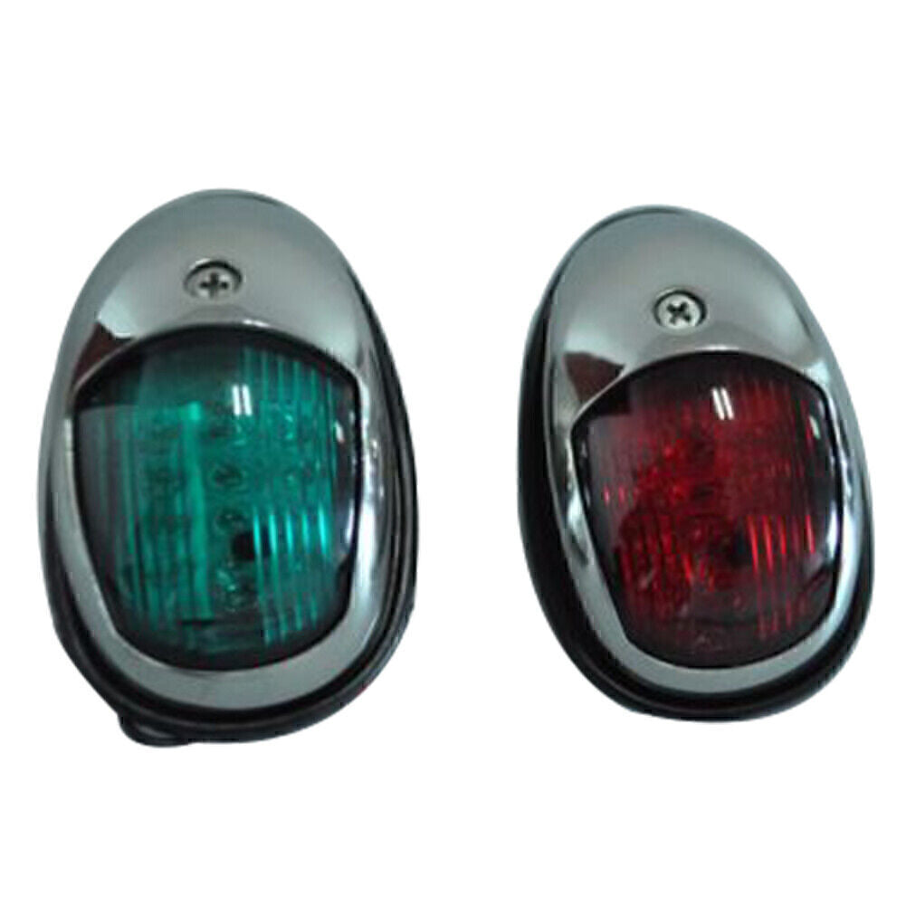 2 Dual LED Navigation Lights with Stainless Steel Housing - Port/Starboard Marine/Boat n