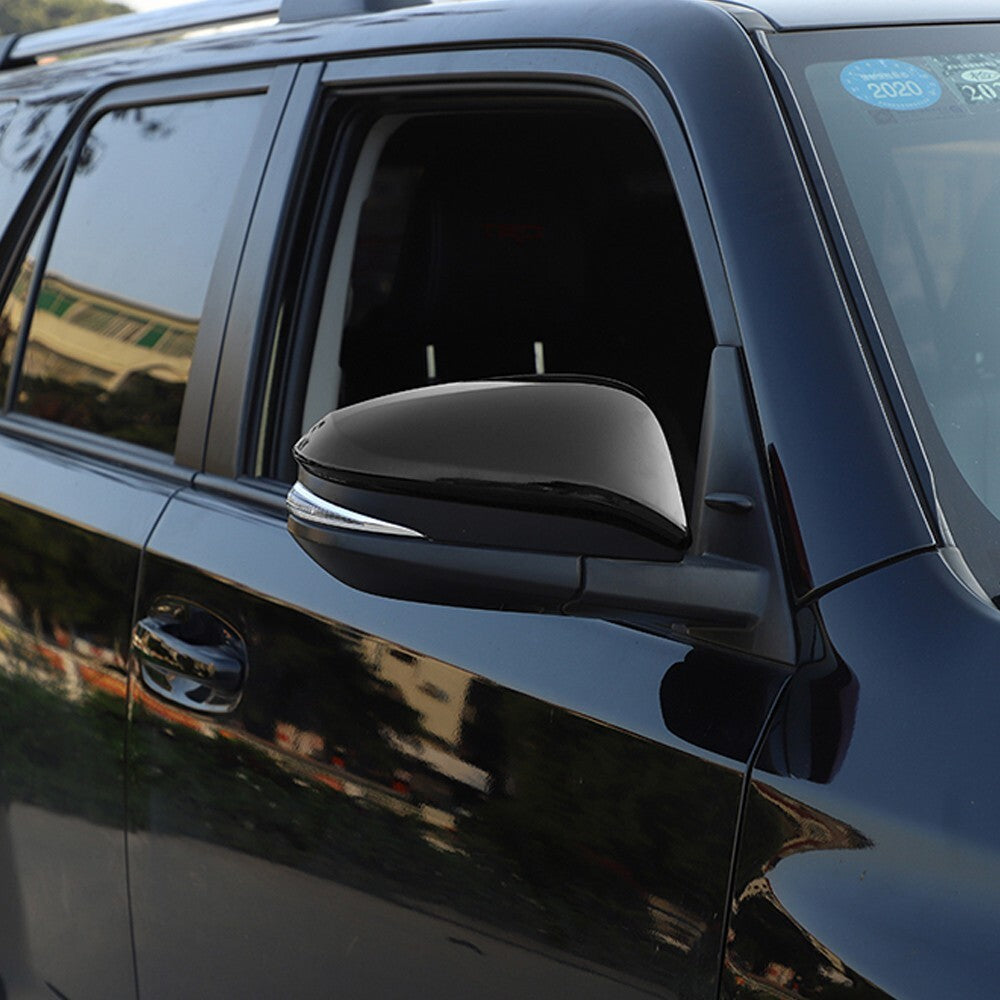 Glossy Black Side Mirror + for Smart Door Handle Cover Trim for Toyota 4Runner 17-23