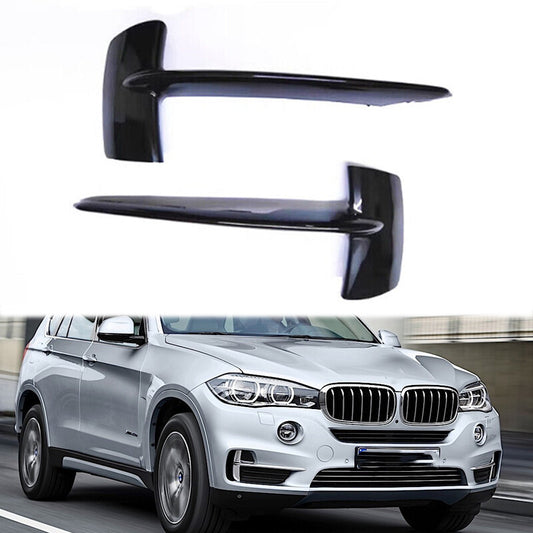 2Pcs For X5 F15 Front Bumper Pure Black Excellence Chrome Grill Left +Right v