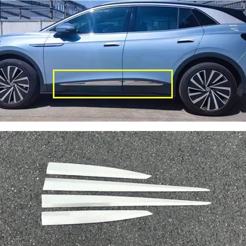 Stainless Body Side Door Molding Cover Trim New For ID.4 ID4 2023 B n