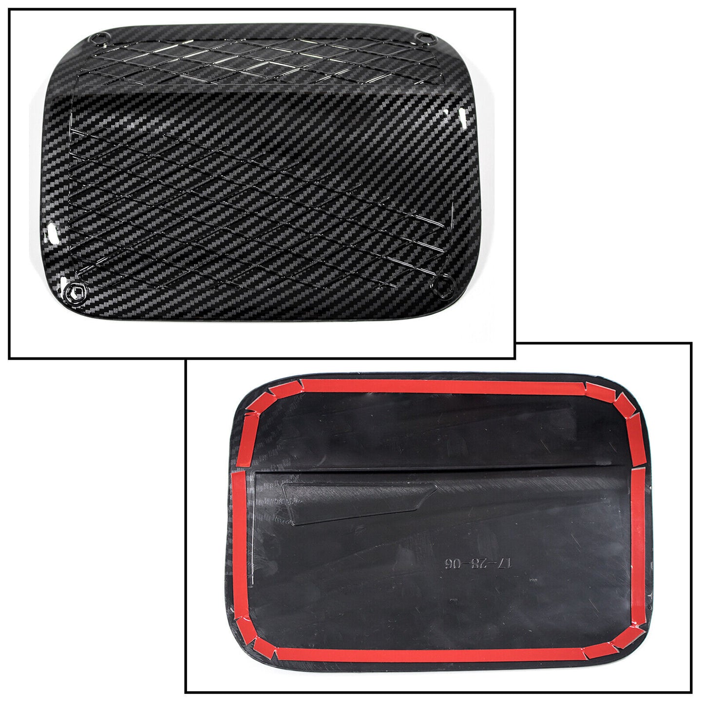 Carbon Fiber Look Fuel Tank Cap Gas Oil Box Cover for Toyota for Camry 18-23