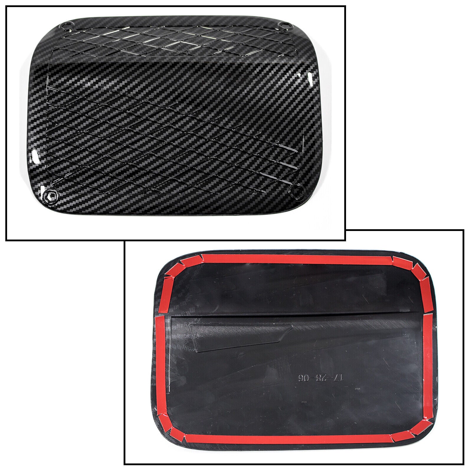Carbon Fiber Look Fuel Tank Cap Gas Oil Box Cover for Toyota for Camry 18-23