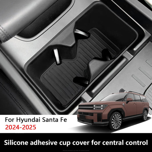 For 2024-2025 for Hyundai Santa Fe Center Cup Holder Insert Cover Mat Cushion Guard Q
