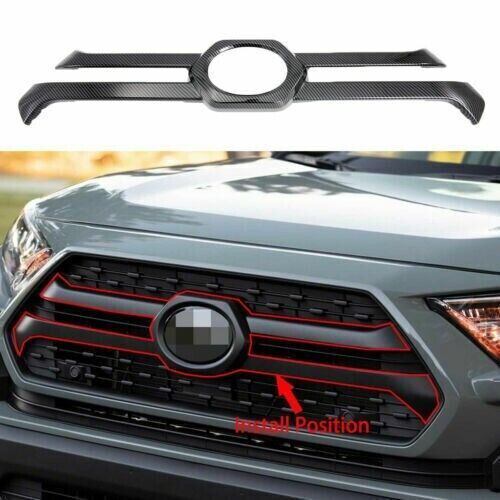 Carbon ABS Middle Console Button Control Frame Cover For RAV4 2006-2012 v