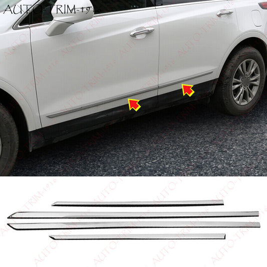 Chrome Steel Car Body Door Side Molding Cover for Cadillac XT5 Trim 2019-2023 n