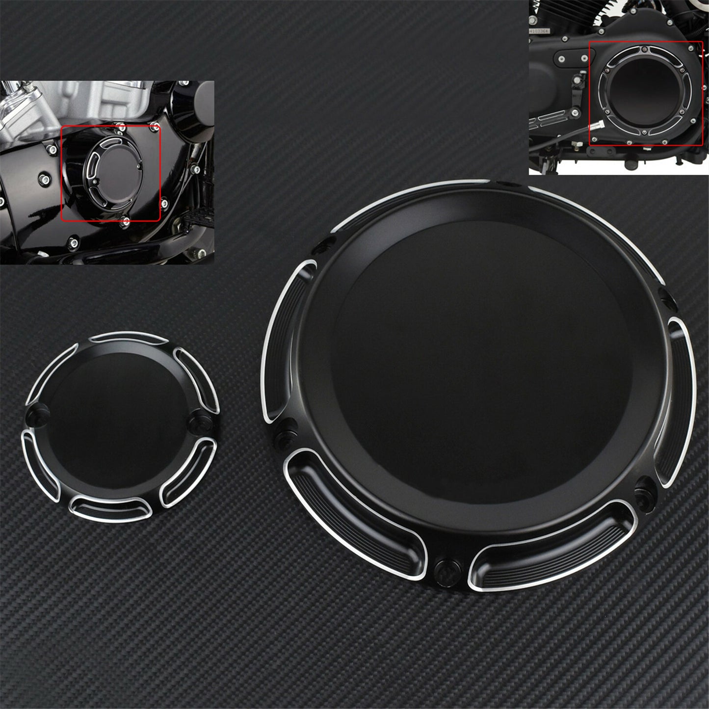 Black CNC Derby Cover Timing Timer Cover Fit for Harley Sportster XL XR 2004-19 Q