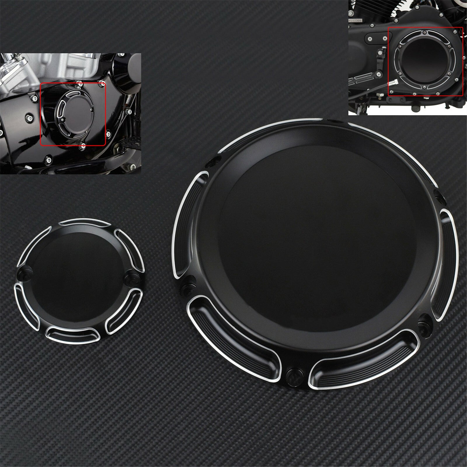 Black CNC Derby Cover Timing Timer Cover Fit for Harley Sportster XL XR 2004-19 Q