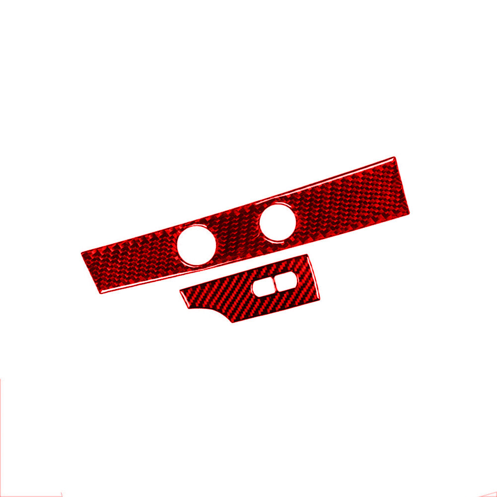 Red Defroster Air Vent Trim Cover Decoration Carbon Fiber for Audi Q5 2009-2017 v
