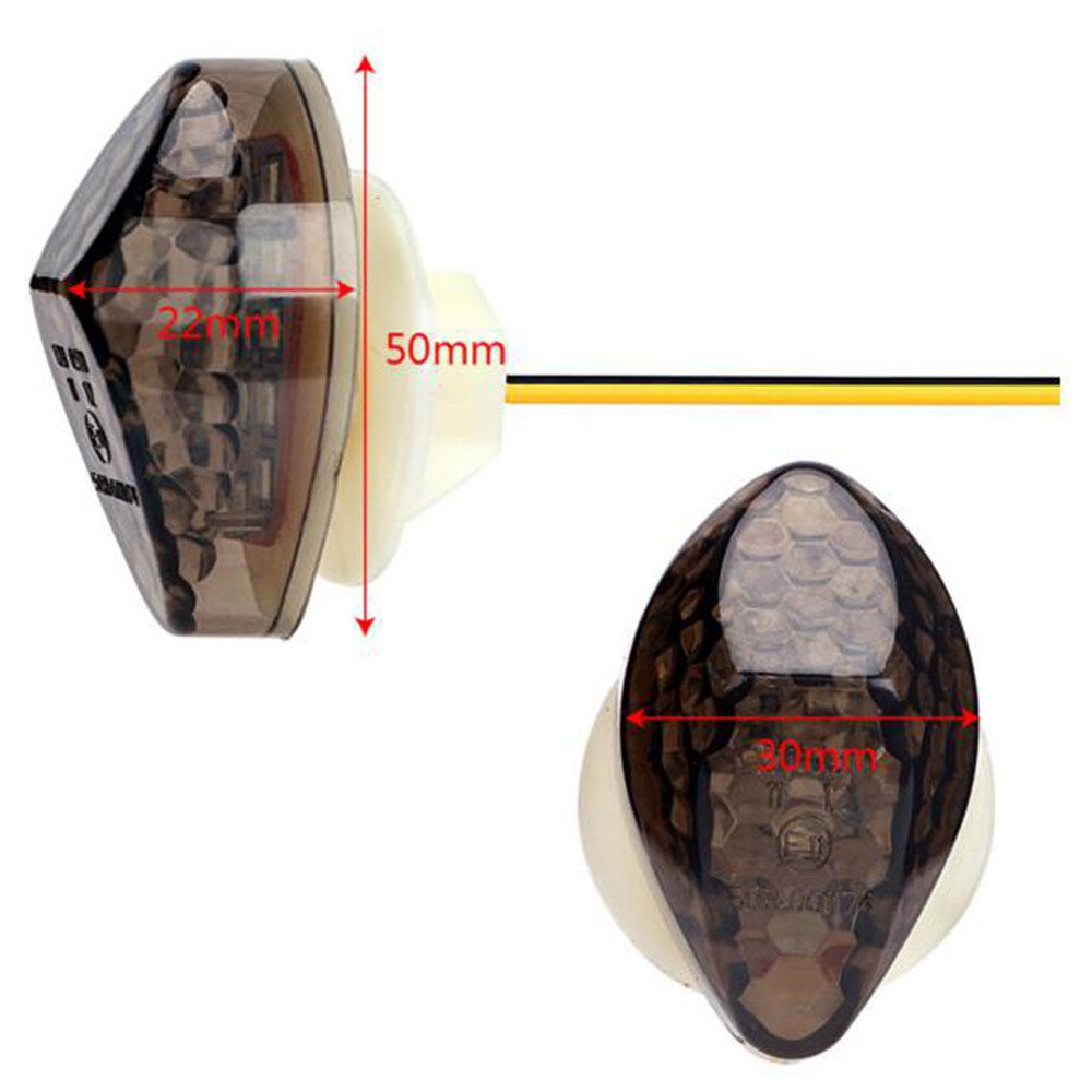 2Pcs 15 LEDs Motorcycle Turn Signal Marker Light Fits For CBR929 CBR919 Q