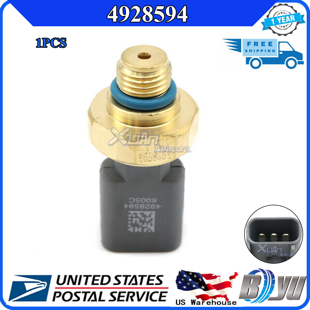 Gas pressure sensors suitable for ISX ISM ISC ISB, for Dodge for RAM 2500, 3500, 4928594