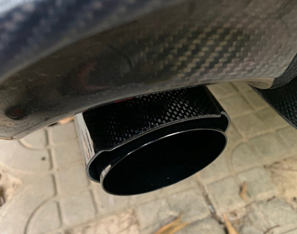 for Nissan Sentra 2020-2023 Carbon Fiber Rear Exhaust Muffler Tip End Pipe 2Pcs