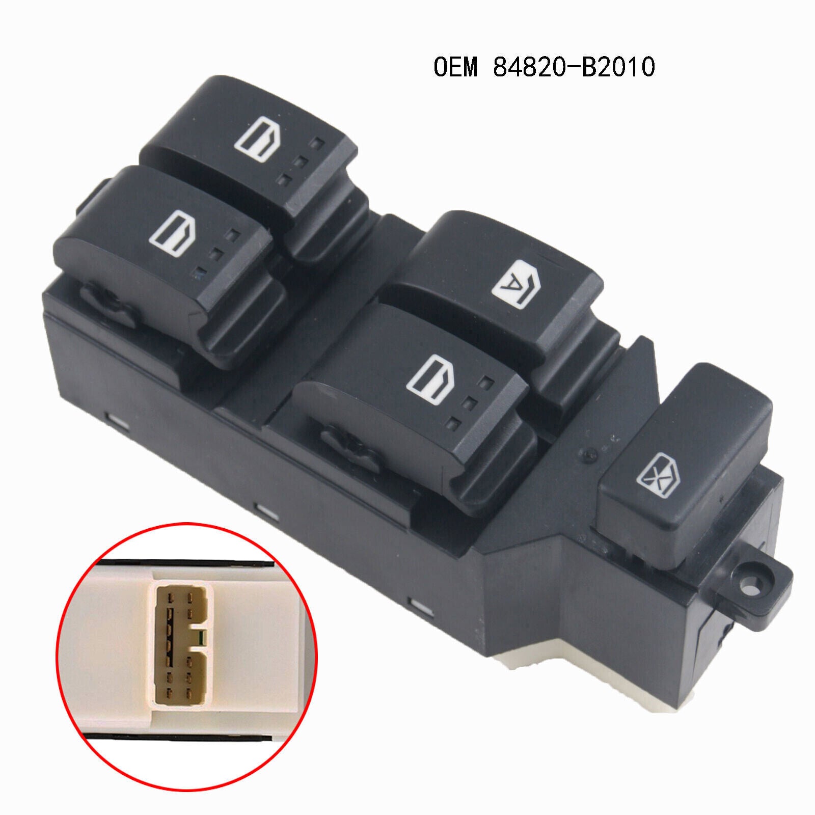 for Toyota for Daihatsu LHD Front Left Side Power Window Switch 84820-B2010 Black 1