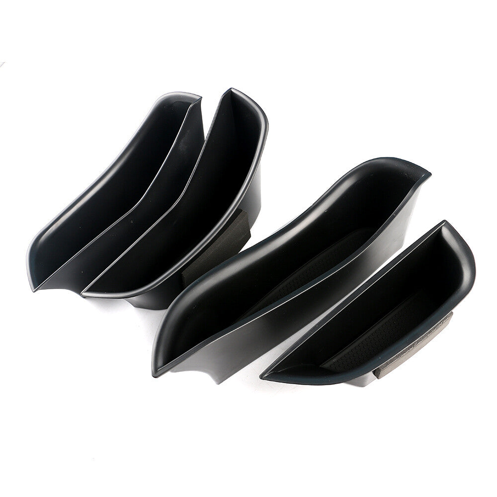 Set of 4 Inner Door Storage Armrest Box Holder Black for C-Class W205 2014-2015 Q