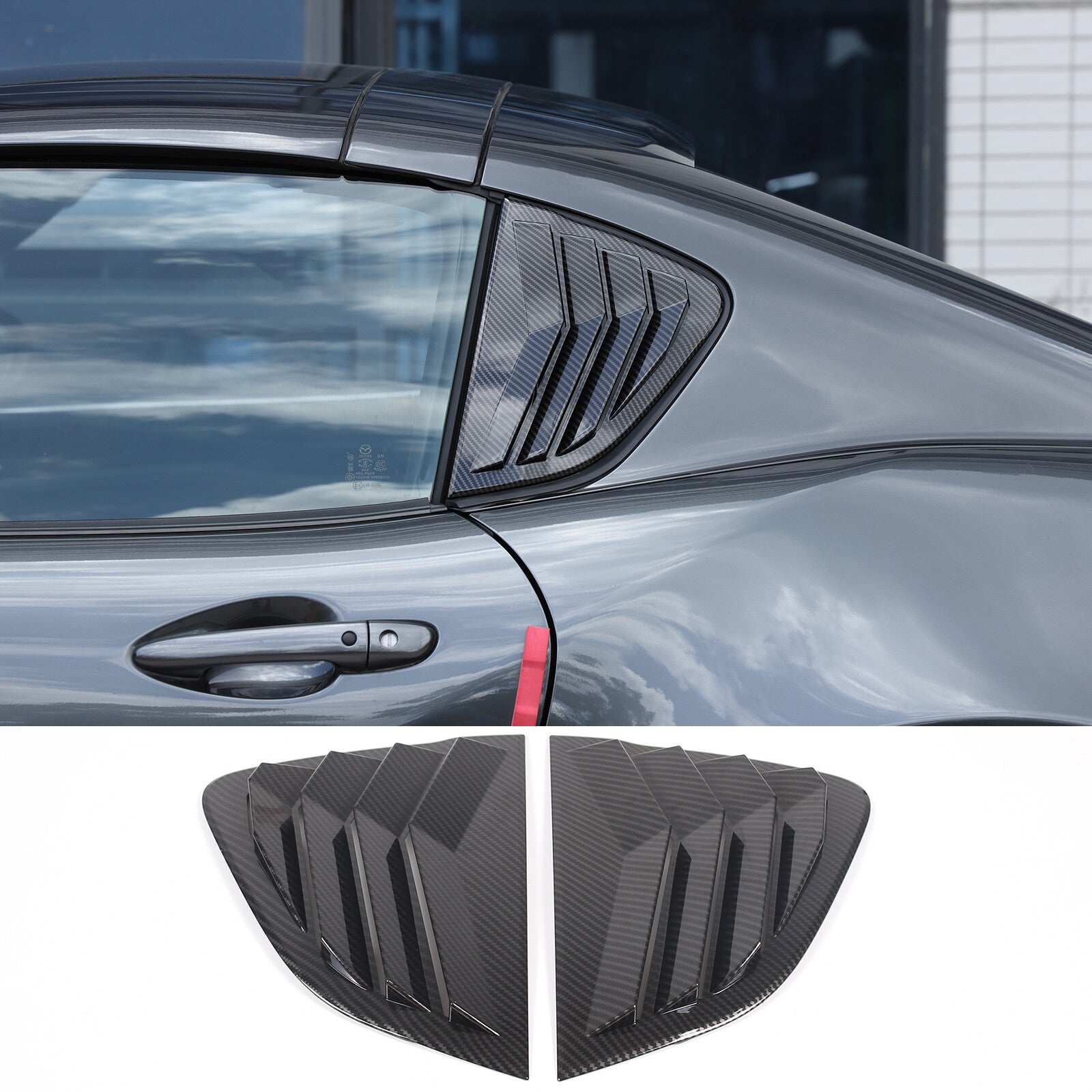 Matte Black ABS Interior Steering Wheel Cover Trim for Corvette C7 2014-2019- v