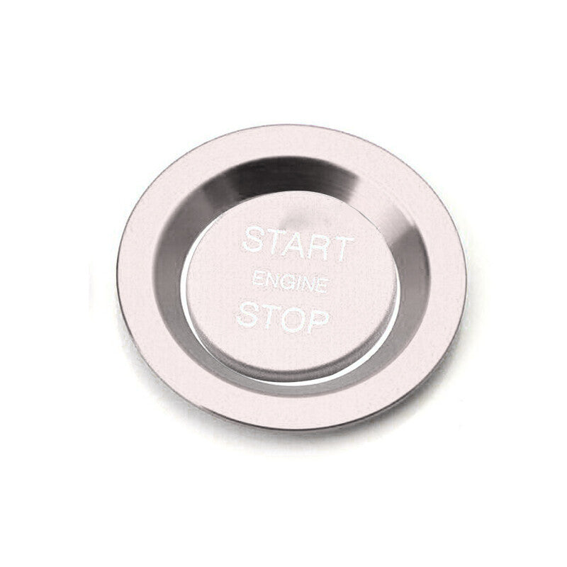 Two silver engine start/stop button cover trim pieces suitable for Land Rover for Range Rover