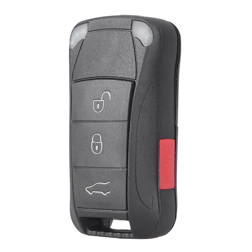 3-Buttons With Panic Remote Shell Fob Key Case Fit for Porsche for Cayenne 2003-11 10