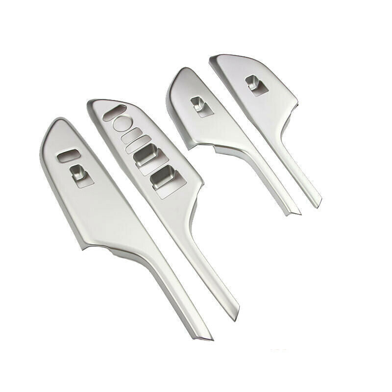 Glass Window Lifting Lock Panel Trim for Honda for Civic 10th 2016-2021 Silver Matte