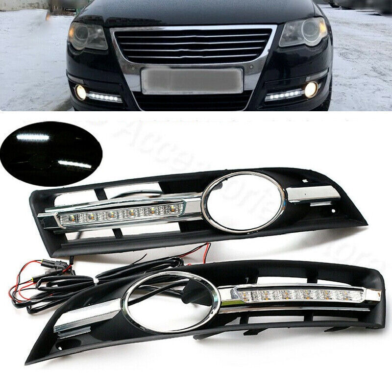 LED DRL Daytime Running Light Waterproof Left Right for VW for Passat B6 2006-2011