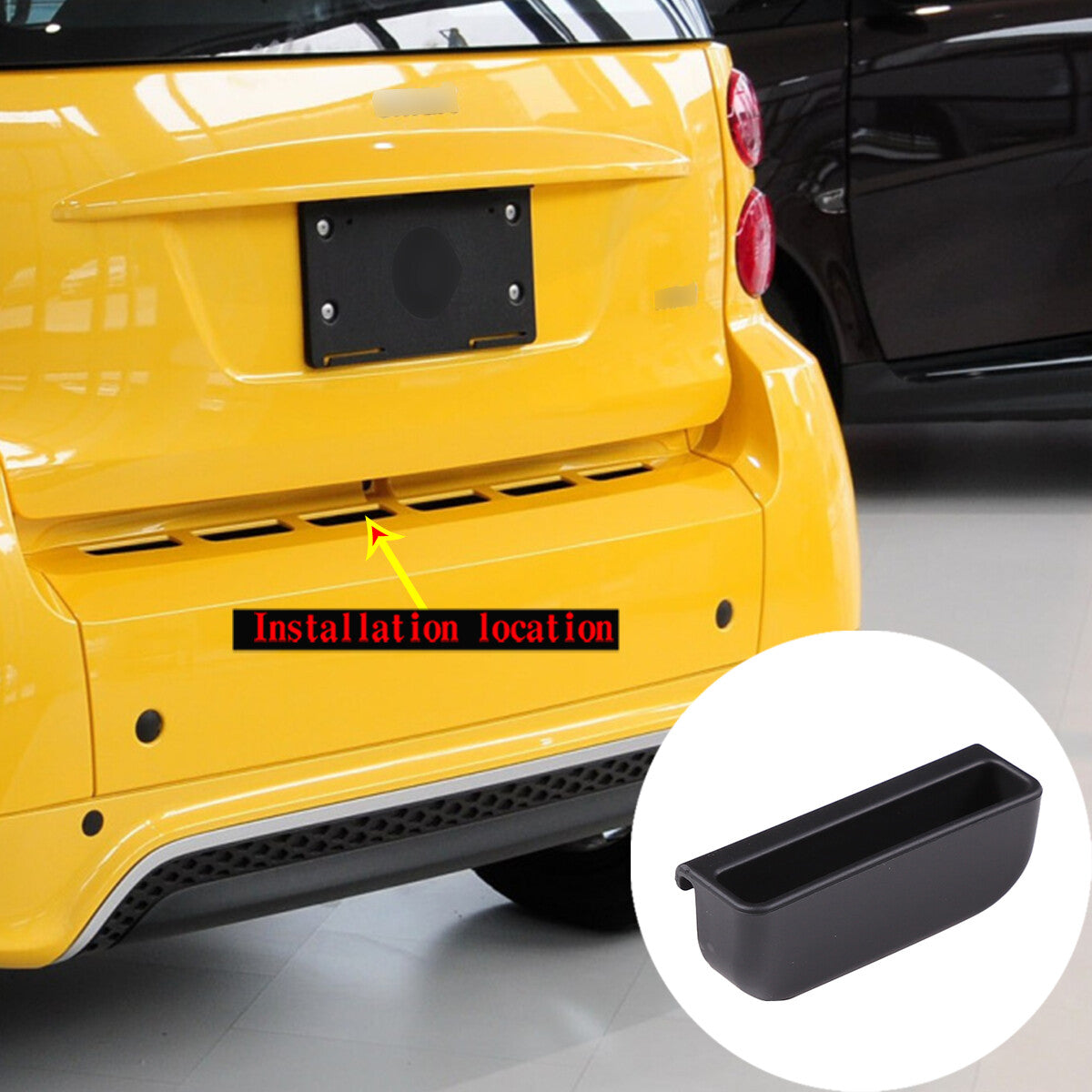 Carbon steel rear bumper fog light grille cover trim for Hummer H2 03-09