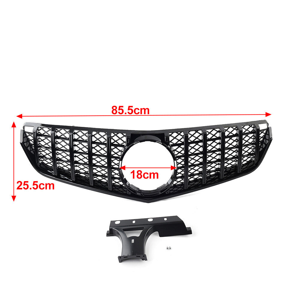 GTR Style Front Bumper Hood Radiator Grille for Benz E Class W207 2009-13