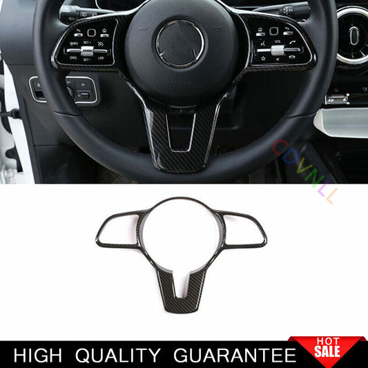 for Benz GLE GLS 2020-2023 Carbon Fiber Inner Steering Wheel Frame Cover Trim 1P