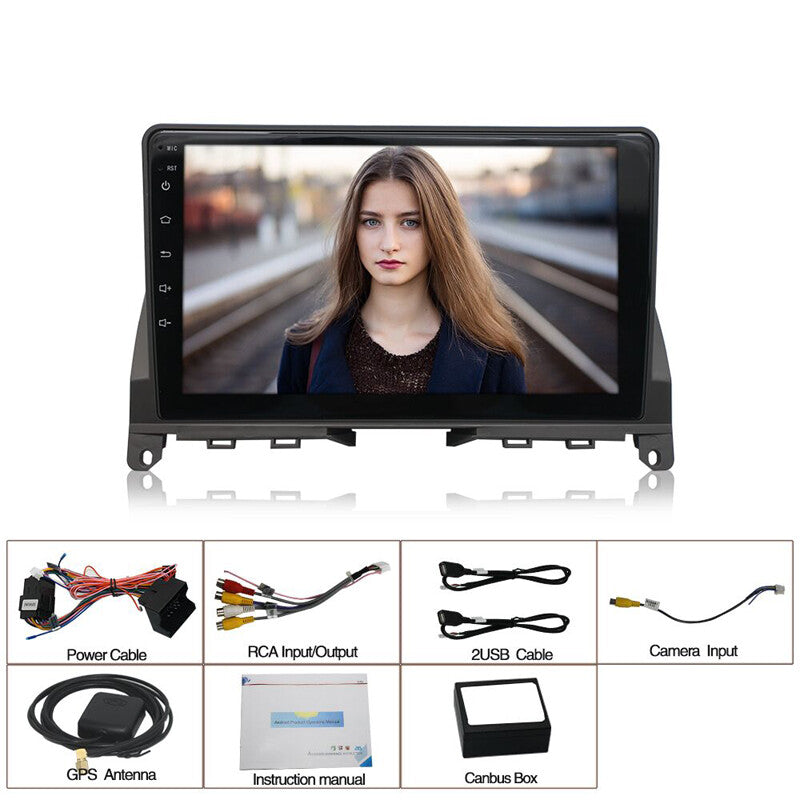 9in Touch Screen Car Stereo Radio Player for Benz C Class 07-10 C180 C200 W204 v