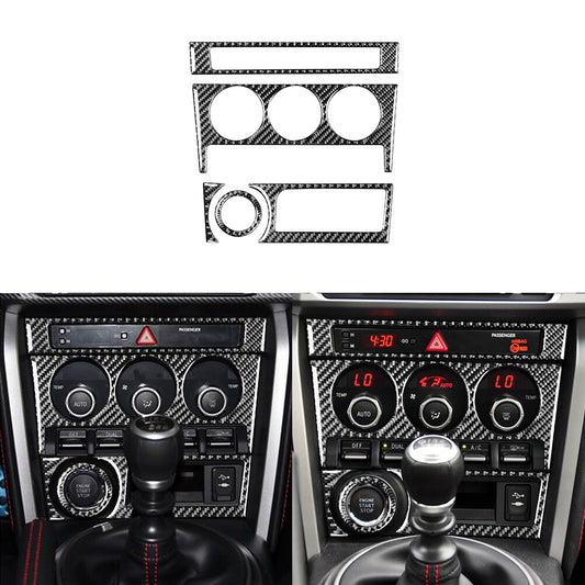 for Audi A4 B8 2008 - 2015 Carbon Fiber Interior Dashboard Instrument for Navigator Cover- v