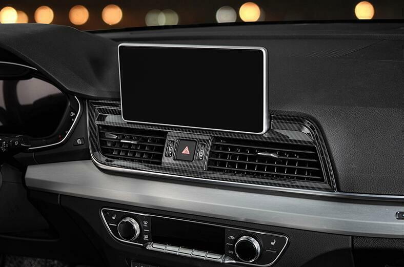 for Audi Q5 SQ5 2018-2023 Carbon Fiber Center Console AC Air Outlet Vent Trim