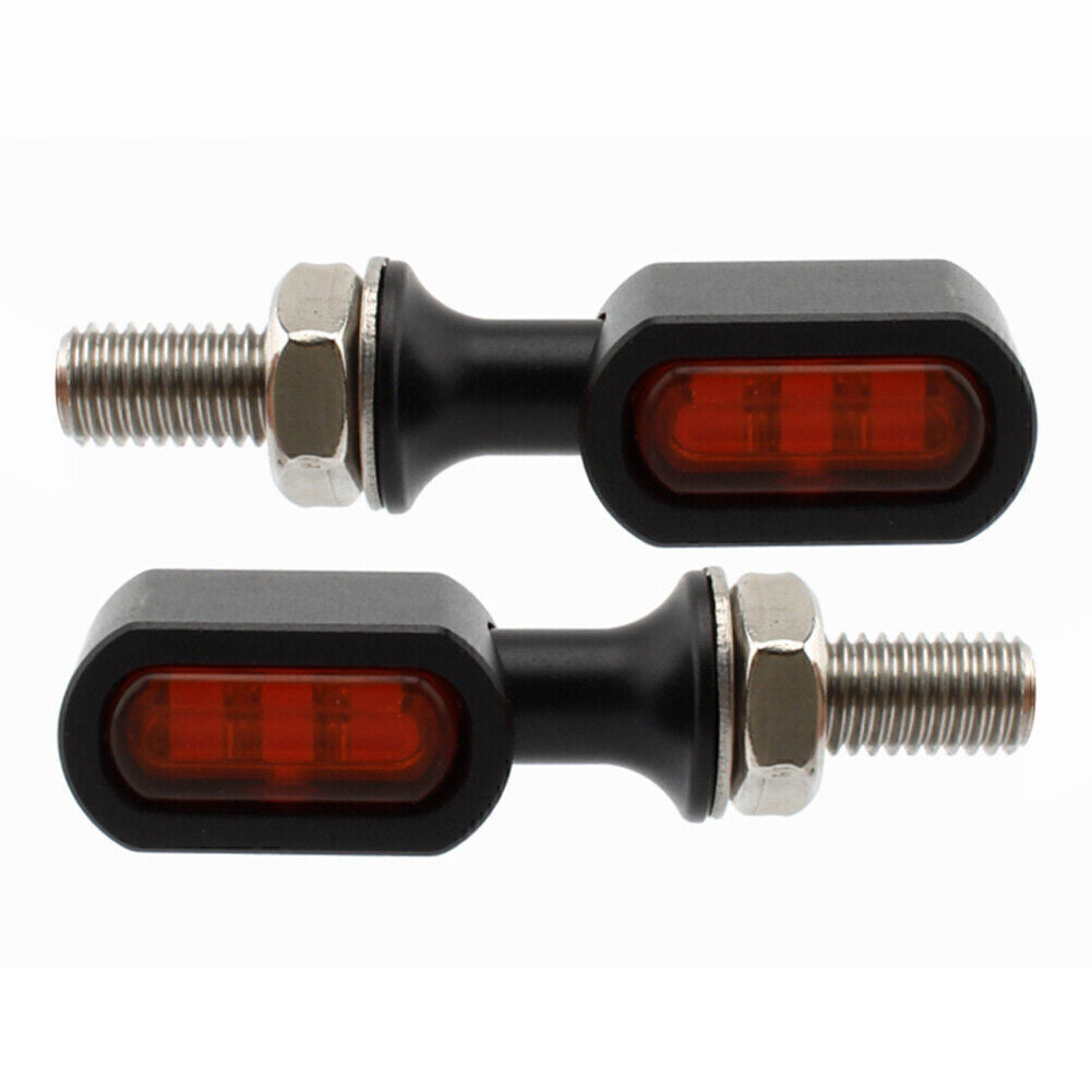 2pcs for Mini LED Rear Turn Signal Light Indicator Lamp Fit for Harley Black Amber Lens
