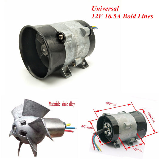 Car Electric for Charger Turbo Intake Fan Boost Lines 12V 16.5A with ESC40A Airplane Q