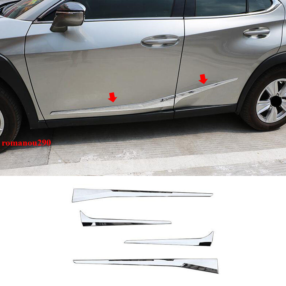 for Lexus UX 200 250h 260h 2019-2022 ABS Chrome Side Door Body Skirt Line Trim