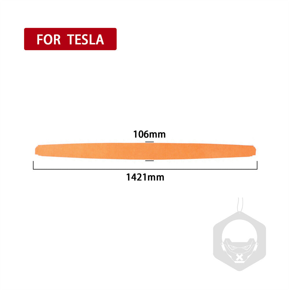 Soft Suede Orange Central Control Dashboard Panel Trim for Tesla Model 3 Y 2020+