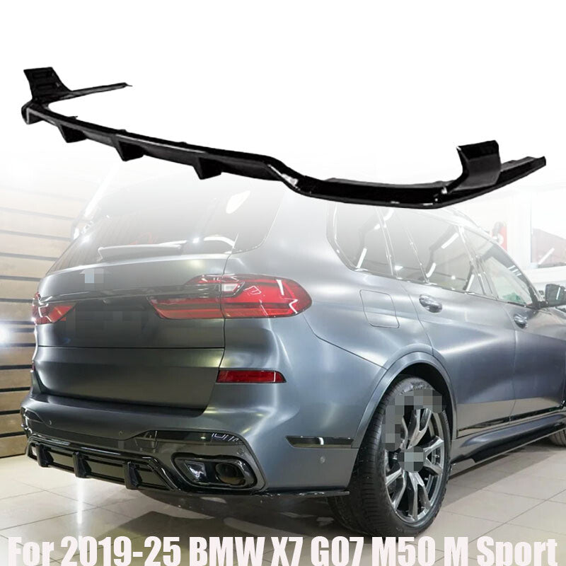 Suitable for 2019 - 25 for BMW X7 G07 M50 M Sport GT Style Rear Bumper Diffuser Kit Gloss Black Q
