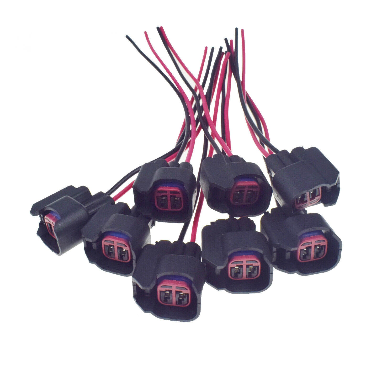 8pcs Fuel Injector Harness Connector Set Pigtail Plug S824 S-824 1P1344 WPT-1051 Q