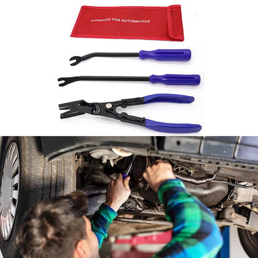 3Pcs Blue Car Door Panel Remover Body Retainer Clip Car Trim Upholstery Pry Tool Q