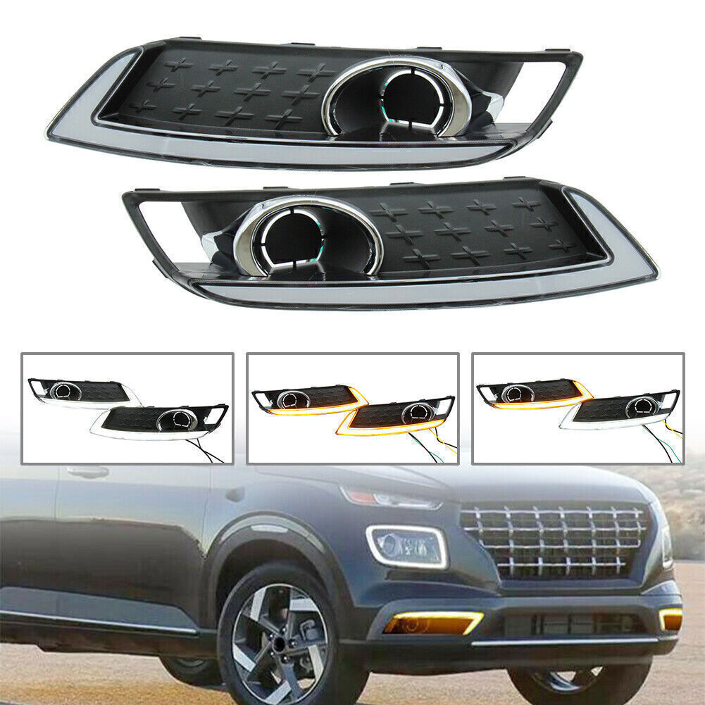 2X LED Daytime Running Lights DRL for Hyundai Venue Hatchback 2020 -2023 ABS B n