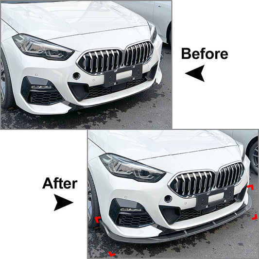for BMW 2 Series F44 216i x Drive M Sport 2020-23 22 Front Bumper Lip Splitters Q