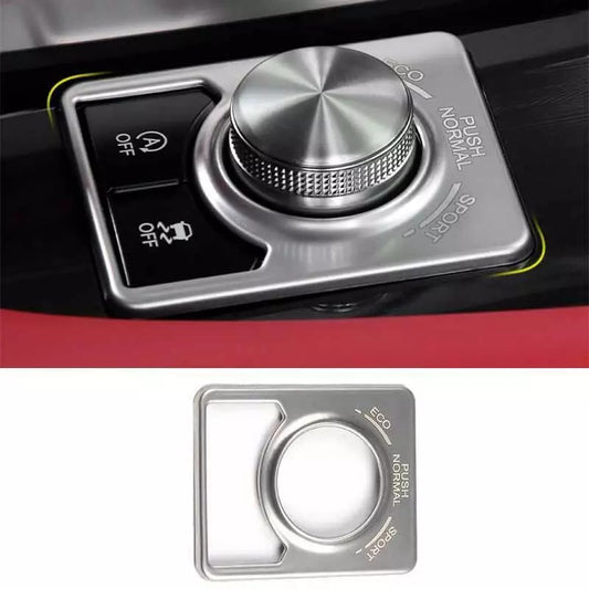 Yellow carbon fiber electronic handbrake button cover decoration suitable for Corvette C8 20-23- v