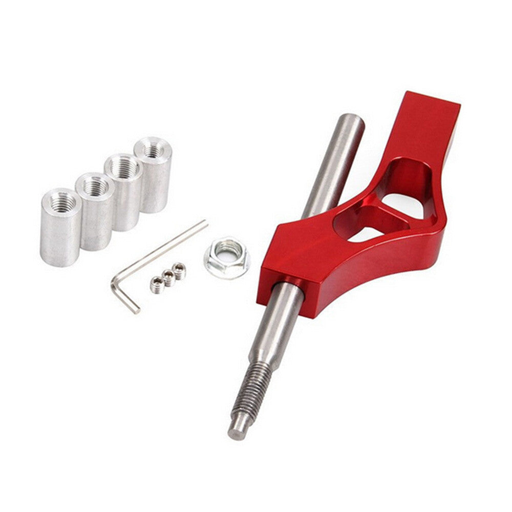 Red Aluminum Shift Knob Extension Adjustable Height Lever Extender Gear Shifter