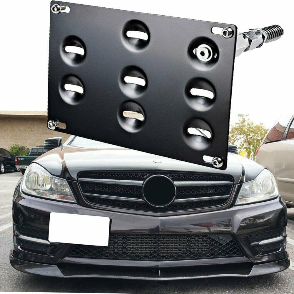 Tow Hook License Plate Bracket Holder Mount Kit for Mercedes Benz W204 W205 W212