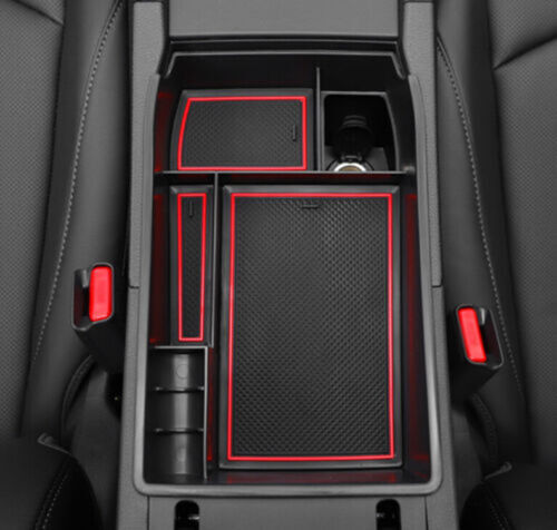 For Rogue 2014-2020 ABS Red Carbon Fiber Gear Shift Knob Cover Trim v