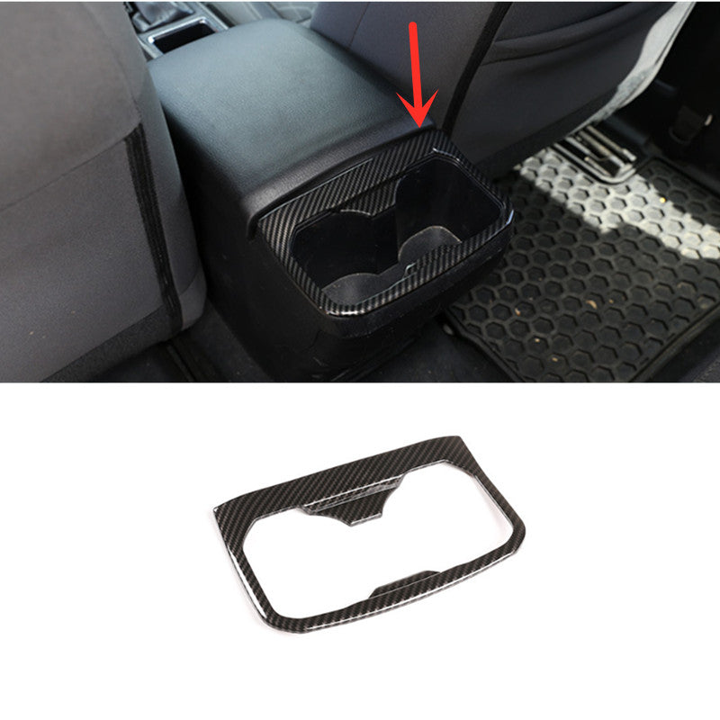 Fit FOR Tacoma 2016-2023 Carbon Fiber Rear Water Cup Holder Trim 1pcs v