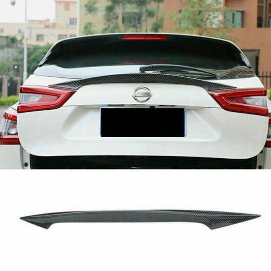 for Nissan Rogue Sport 2017-2022 Carbon Look Rear Trunk Spoiler Wing Strip Trim