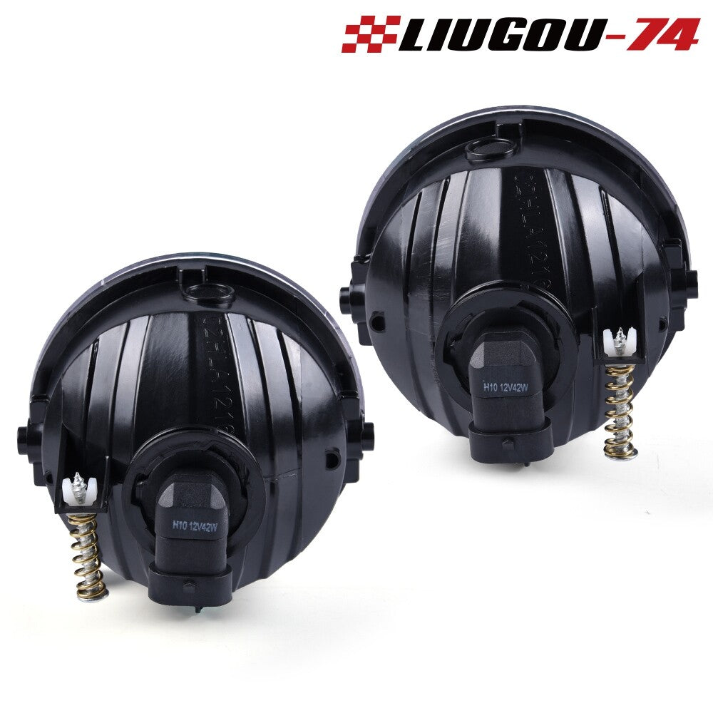 Pair of Clear Lens Fog Lights with Bulbs Fits 2006 - 2010 for Lincoln Mark LT - v