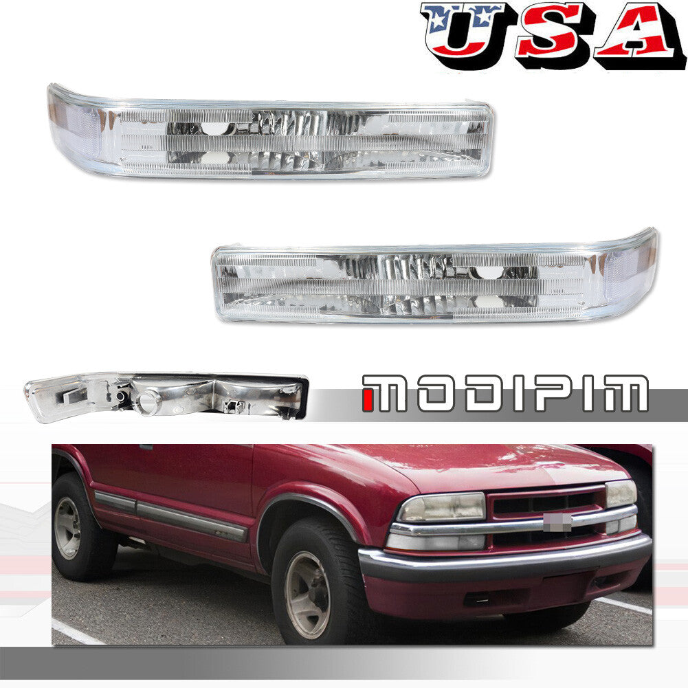 Clear SideMarker Parking Light Lens for 98-04 for GMC S10 Blazer Sonoma- v
