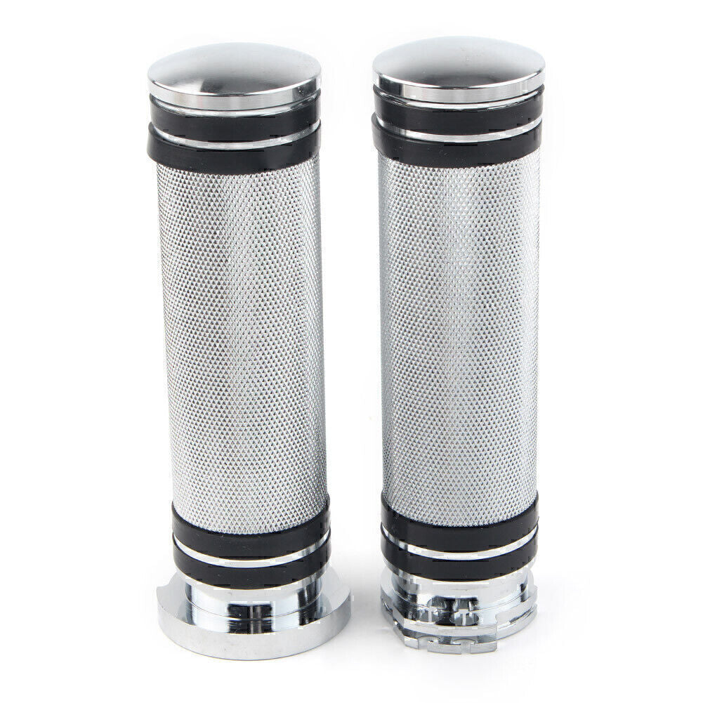 Handlebar Hand Grips Fit Sportster Dyna Softail Touring V-Rod Motor 1inch Chrome Q