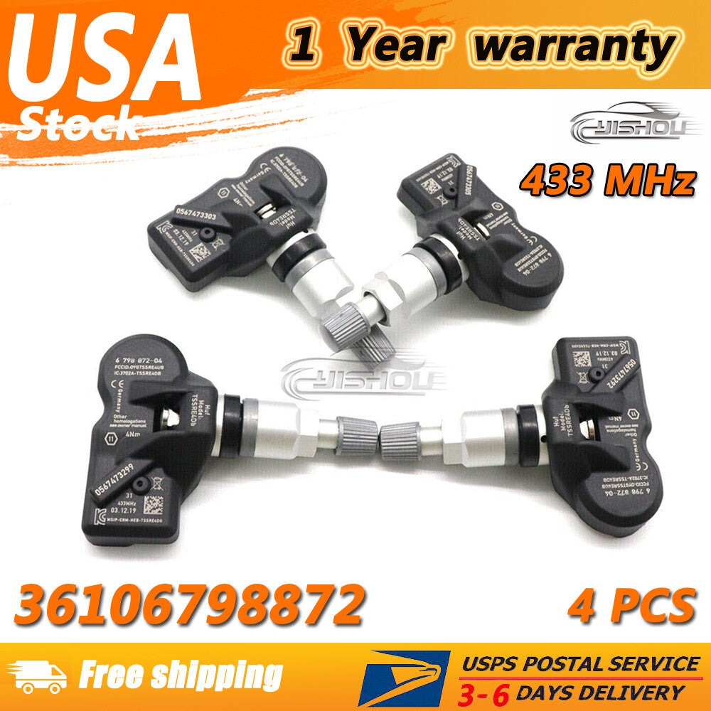 4-piece TPMS tire pressure sensor kit 36106798872 suitable for BMW F30 328i 335i and for Mini R57