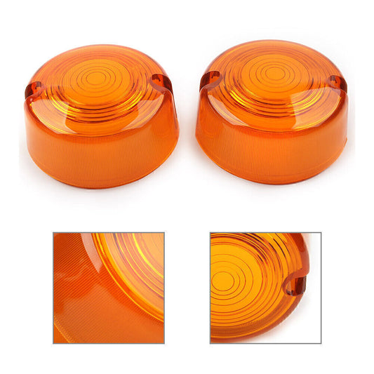 Amber Turn Signal Lens Cover for Harley Dyna FXD FXR Sportster XLH 883 1200 FXST Q