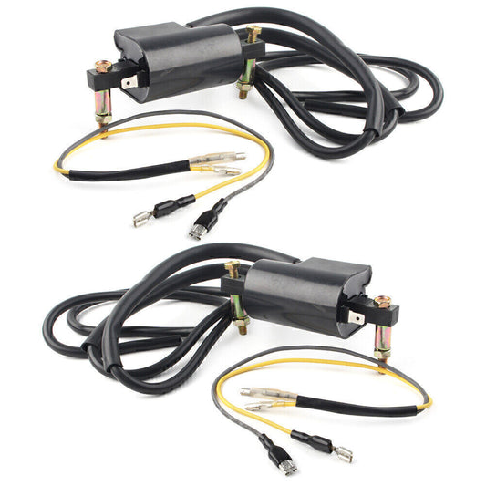 2x Ignition Coils Wire for Honda 700SC/750/900/1000/1100F VF700C/750/CB550SC/650 Q