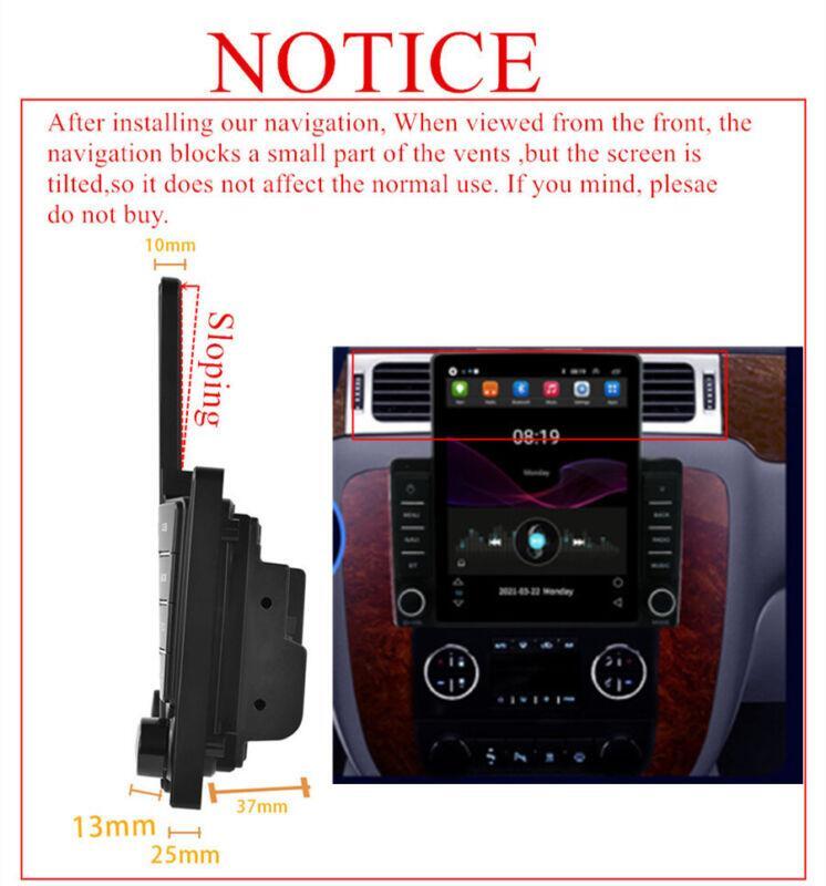 9.5-inch Vertical Android 10.1 Stereo Radio Unit for Silverado for GMC Headphones n